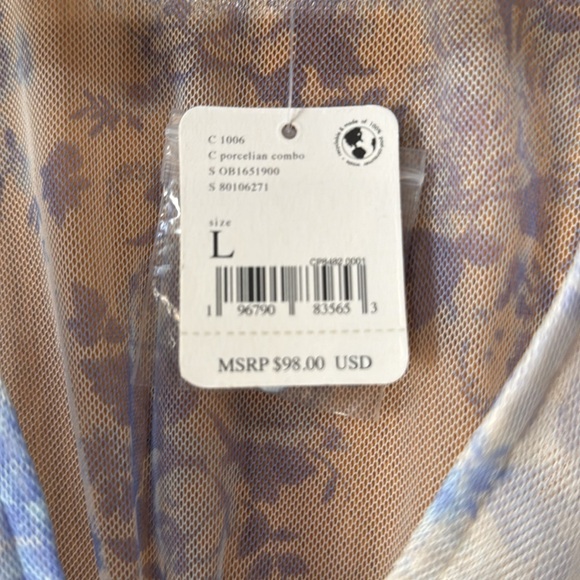 FREE PEOPLE Floral Blue Women's Top - Picture 5 of 9